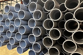 pvc conduit stacked on top of each other