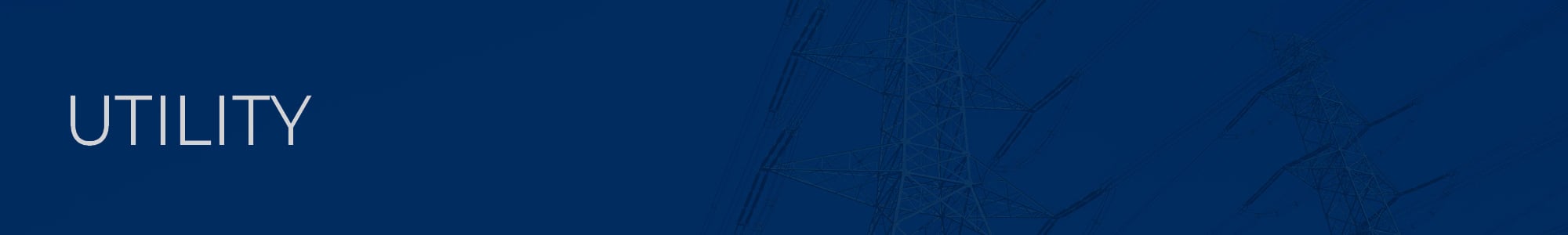 Looking up steel power pylon construction with high voltage cables against blue sky. Wide banner for electric energy industry with space for text on left side with a blue overlay