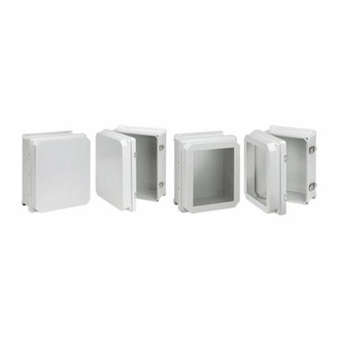 RHJB1614HWPL2LGnVent HOFFMAN RHJ1816HWPL2LG Wall Mount Enclosure, 19.32 in L x 17.31 in W x 11.07 in D, NEMA 4X/IP66, Fiberglass